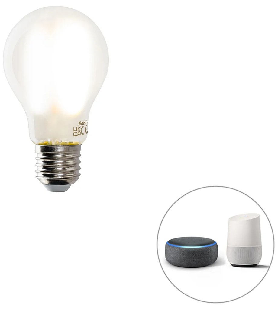 Lampă LED Smart E27 reglabilă în Kelvin A60 mat 7W 806 lm 1800-4000K