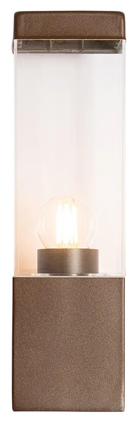 Aplică modernă de perete pentru exterior maro ruginiu IP44 - Malios