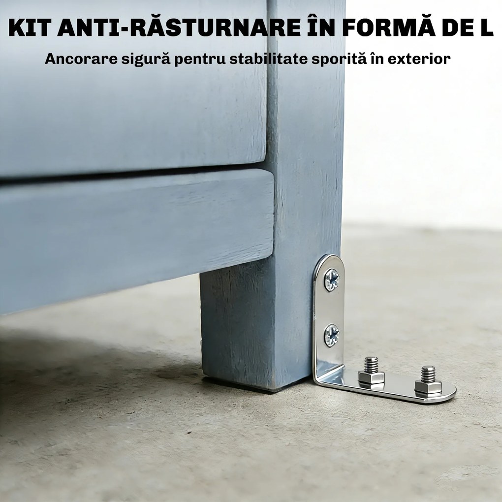 Outsunny Dulap de Exterior, Depozitare pentru Unelte cu 2 Rafturi | Aosom Romania