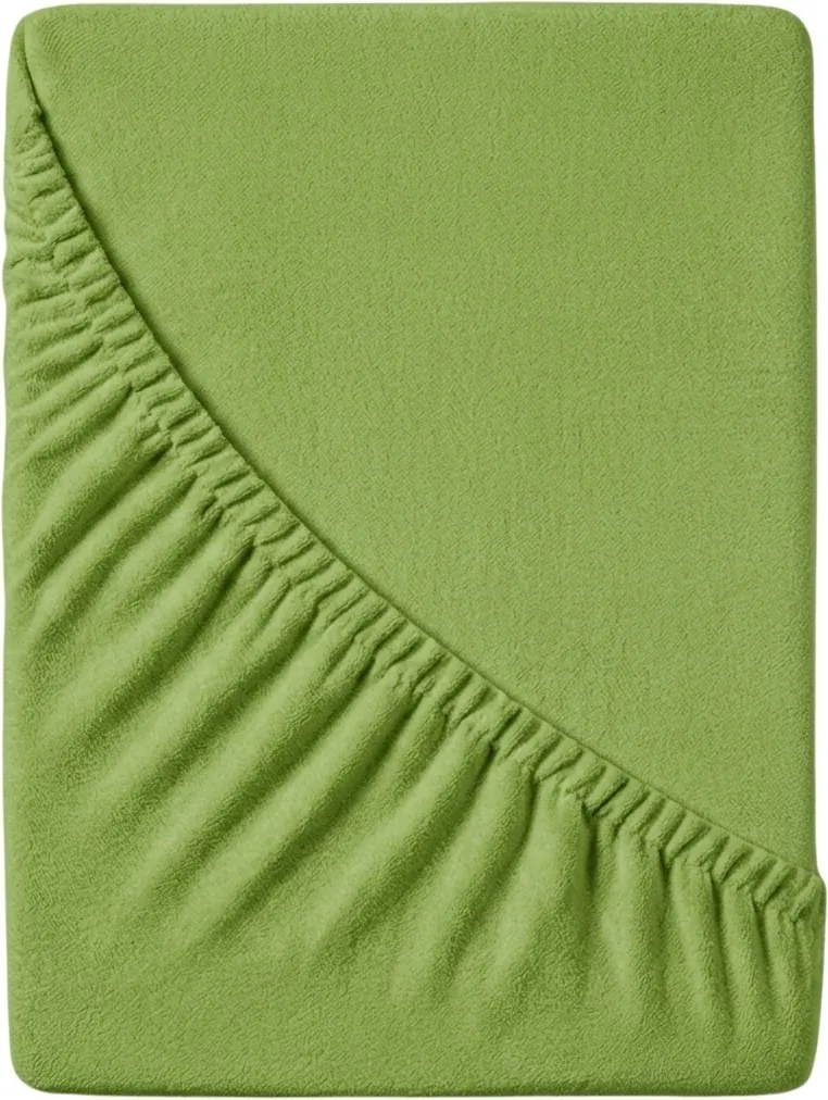 Cearsaf Frotir cu elastic EXCLUSIVE 160 x 200 cm verde