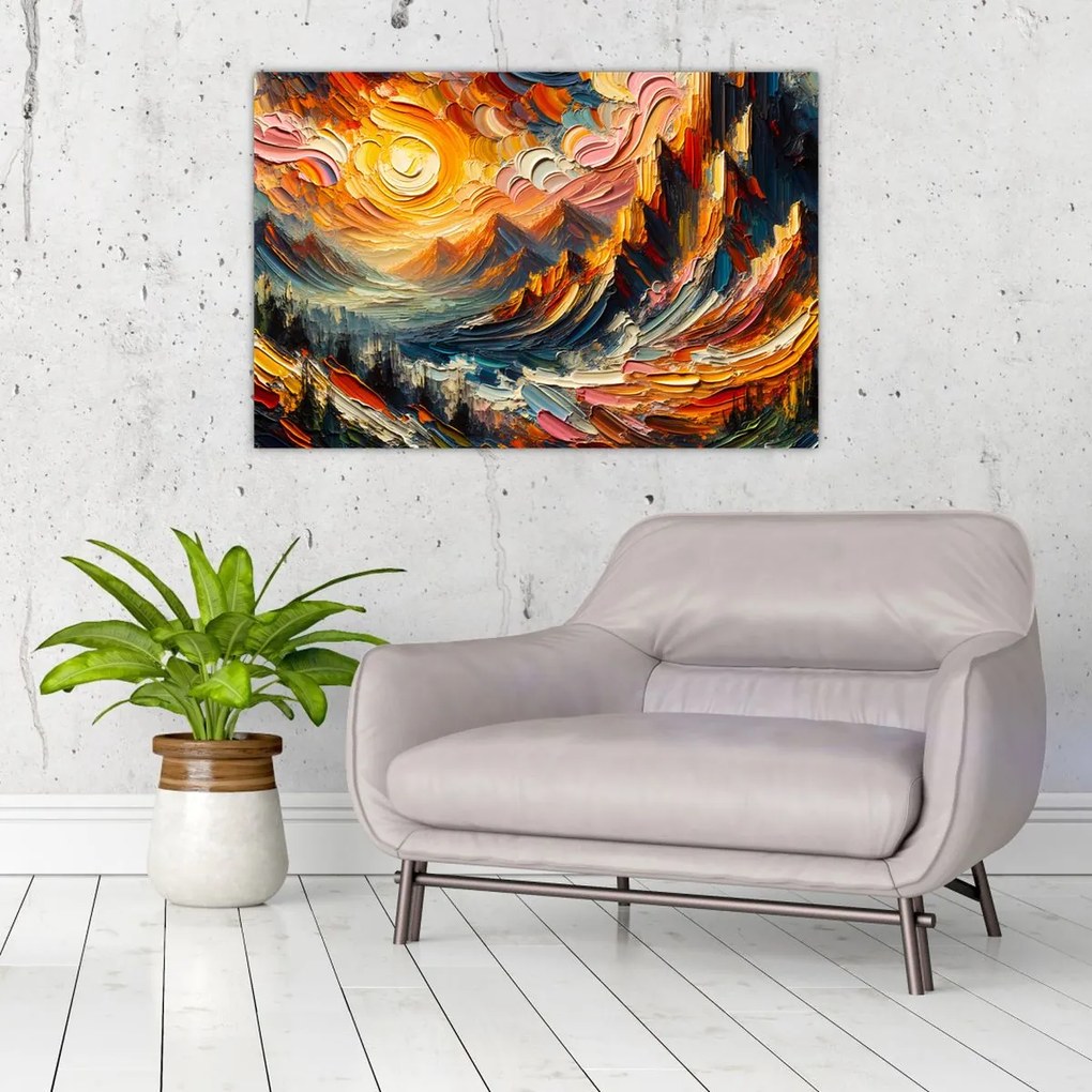 Tablou - Munte acoperit de soare (90x60 cm)