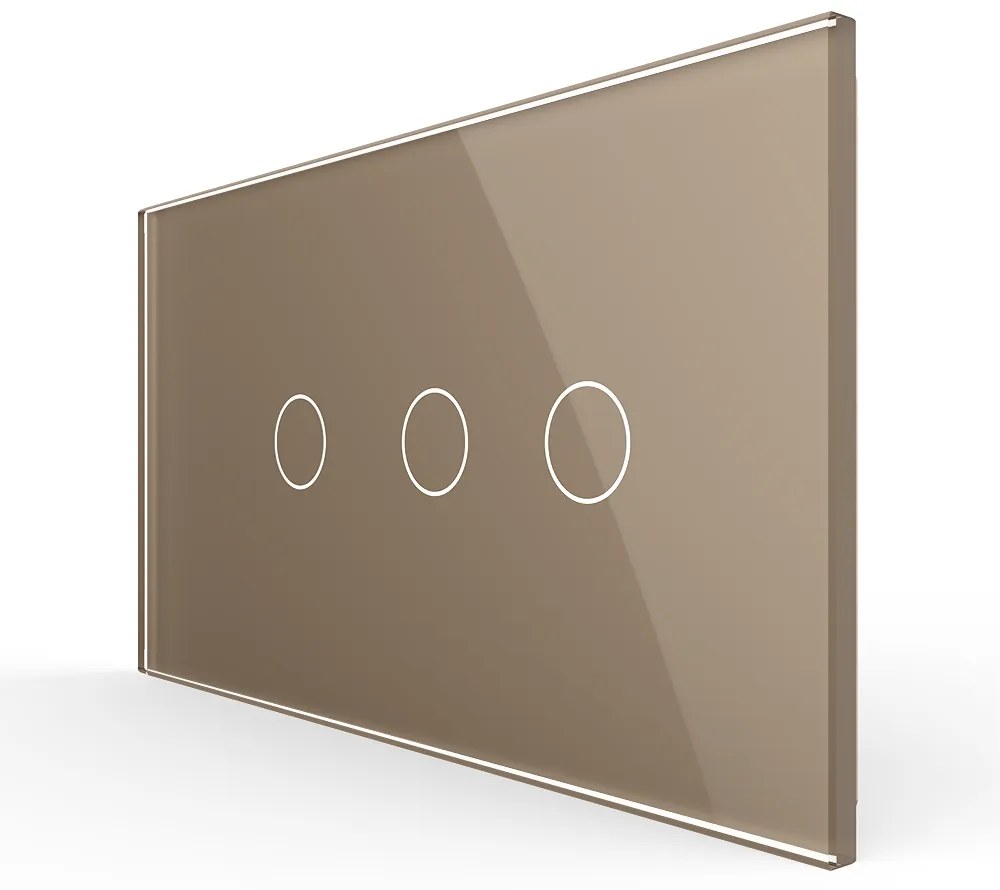 Intrerupator Simplu + Dublu cu Touch LIVOLO cu Rama Din Sticla, Standard Italian, 4M