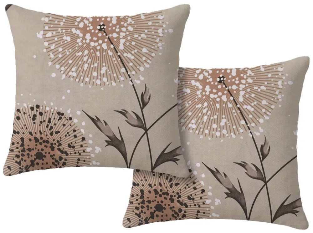 Set 2 buc huse decorative pentru perna PAMPELINO 45x45 cm, bej