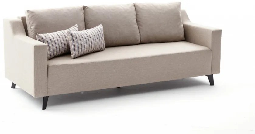 Canapea Extensibilă cu 3 Locuri Doga 3-Seat, Crem
