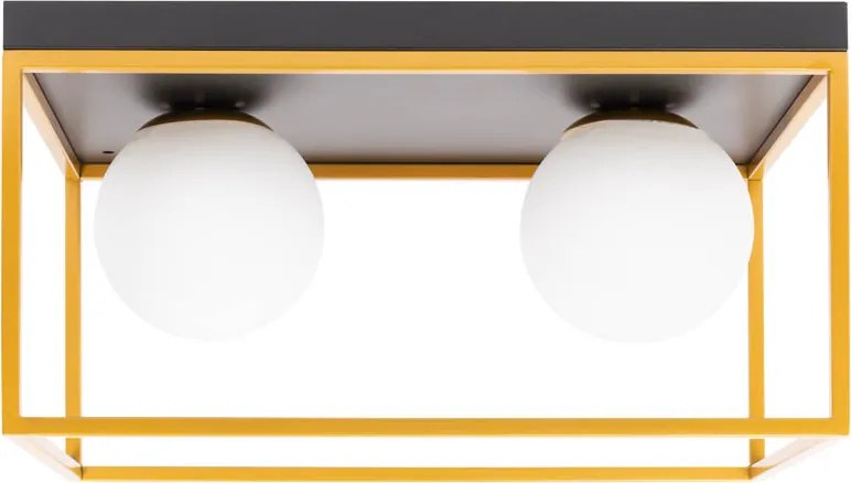 Lustra Erste Luma 420x280x225mm Negru Auriu 2xE27 Corp Iluminat Modern Art Deco pentru Living si Dormitor Pendul Design Premium Lux Elegant IP20