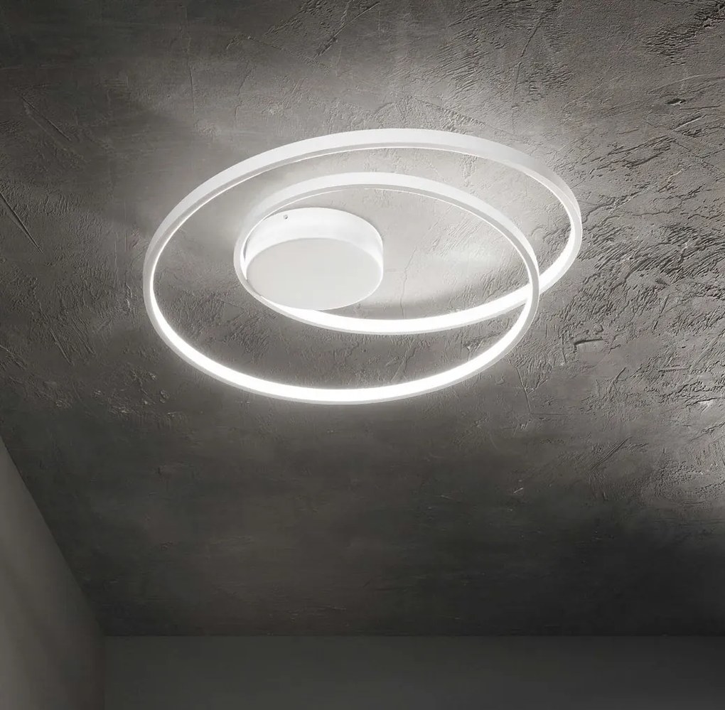 Lustra / Plafoniera LED design modern circular OZ PL ON-OFF NERO