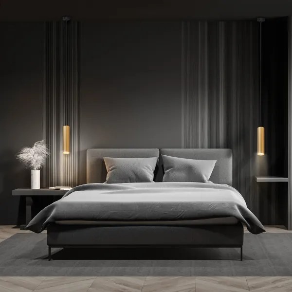 Brilagi - Lustră LED SELE, reglabilă, pe cablu, 1xGU10/6W/230V, negru/auriu