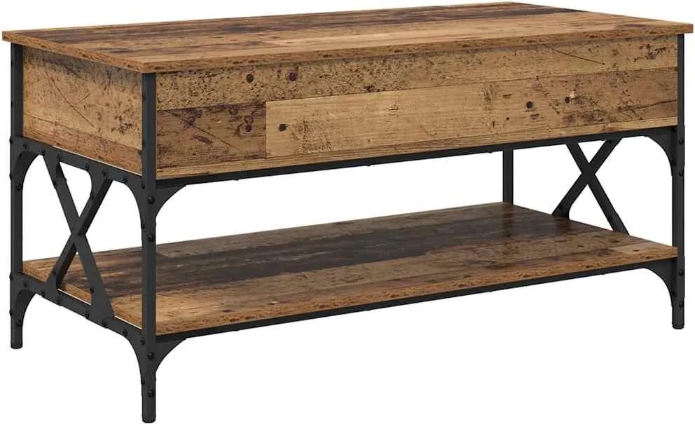 vidaXL Masă de cafea Lemn Vechi 100 x 50 x 50 cm Lemn compozit