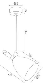 Lustra directionabila design modern CHARLOTTE alb