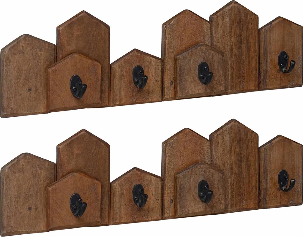 vidaXL Umeraș Maro 48 x 8 x 15 cm Lemn masiv de mahon