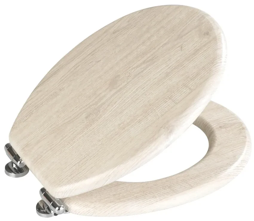 Capac WC cu închidere lentă Wenko Oak, 42,5 x 35,5 cm