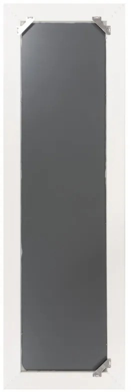 Oglinda dreptunghiulara cu rama din polistiren alba/argintie Harper, 147cm (L) x 47cm (L) x 1,8cm (H)