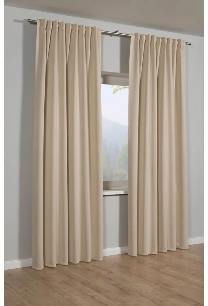 Draperie bej blackout, termoizolantă 140x245 cm – Sehlbach