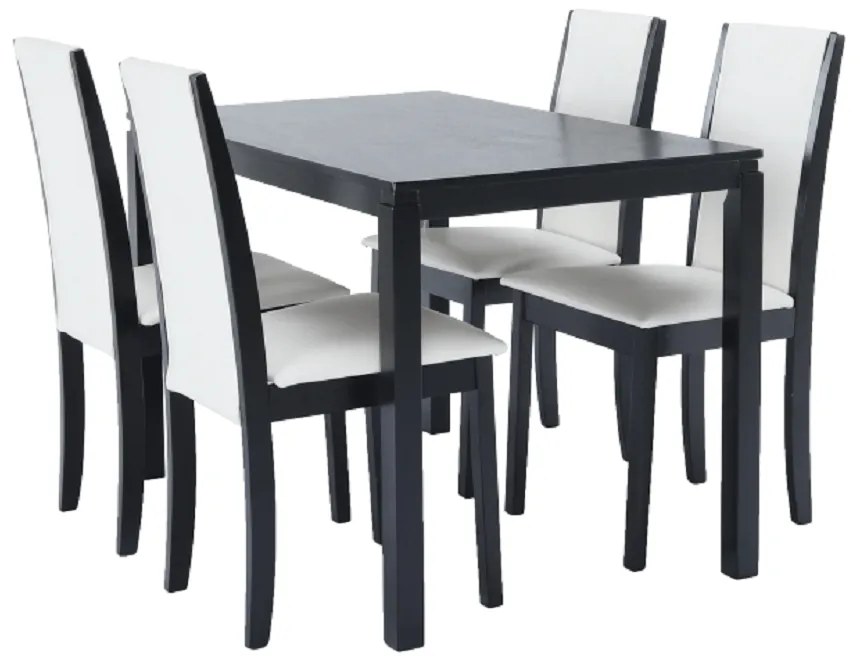 Set cină, wenge/piele eco, VENIS NEW 1+4
