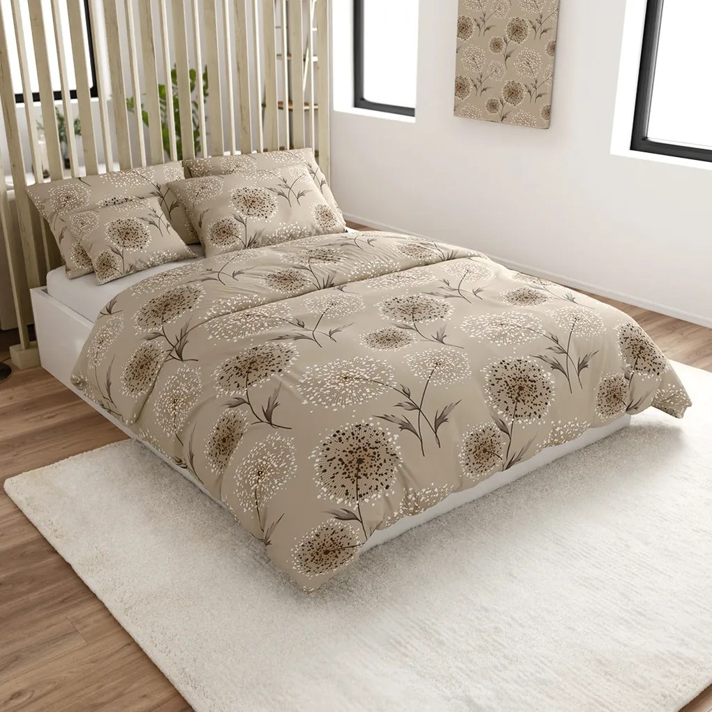 Lenjerie de pat din crepon PAMPELINO POLY maro deschis Dimensiune lenjerie de pat: 70 x 90 cm | 140 x 200 cm
