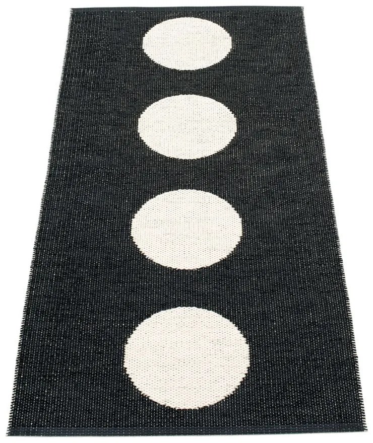 Covor tip traversă pentru interior și exterior alb-negru 70x150 cm Vera Black – Pappelina