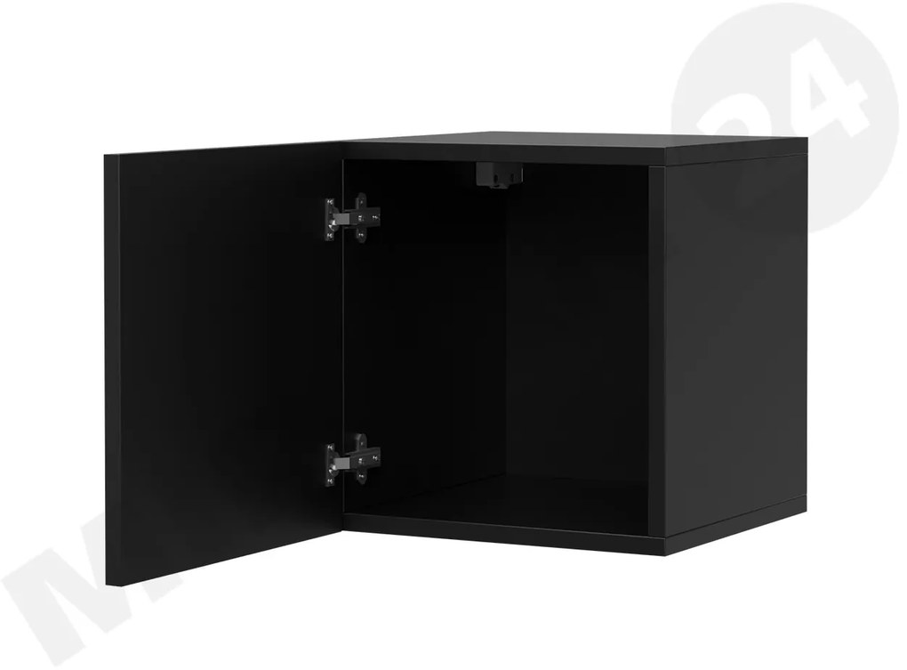 Dulap de perete Brolani BR07 (Negru + lucios negru) . 1106311