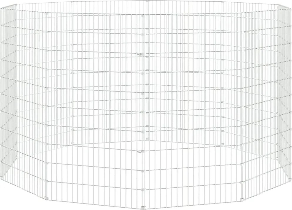 vidaXL Adăpost pentru animale cu 10 panouri, 54x100 cm fier galvanizat