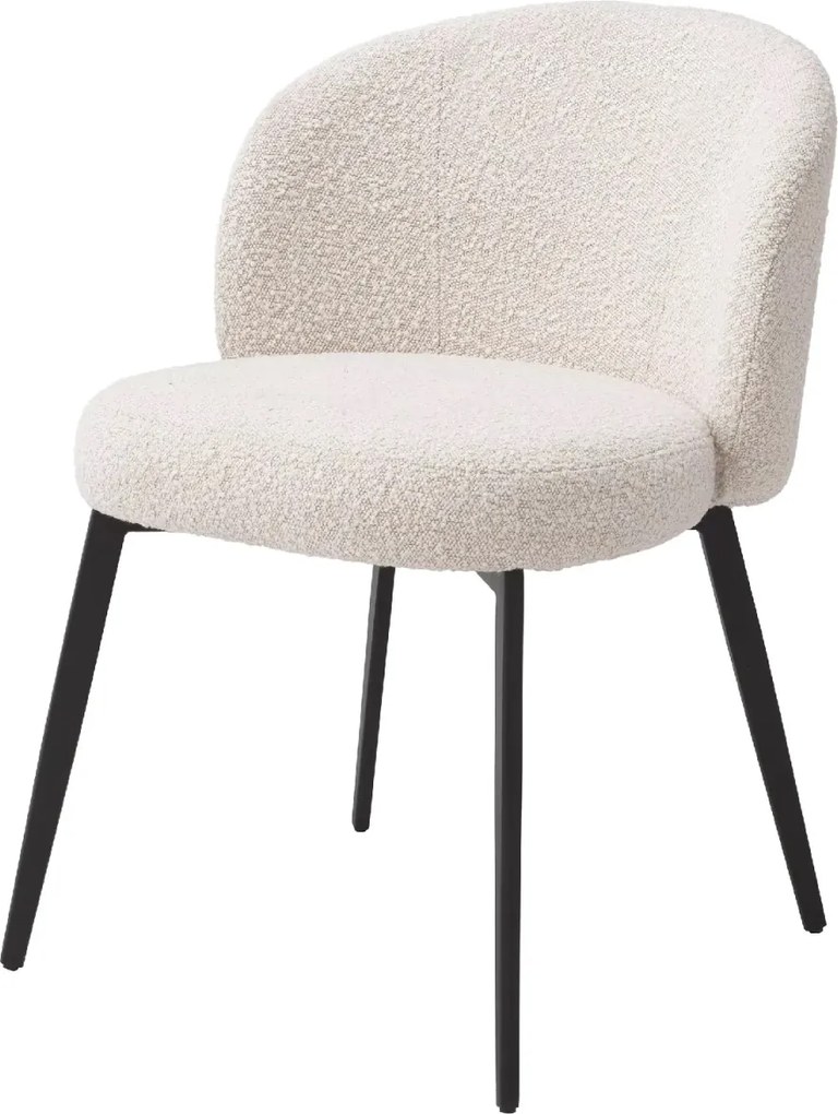Set de 2 scaune design LUX Lloyd, boucle crem