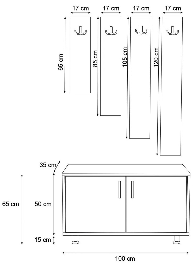 Mobilier Hol Povipe 2 (multicolor) . 1093918