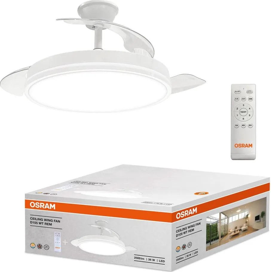 Osram - Corp de iluminat LED dimmabil cu ventilator WING LED/36W/230V 3000/4000/6000K +telecomandă