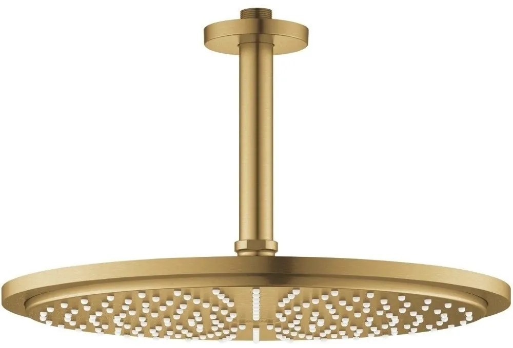 Palarie dus fix Grohe Rainshower Cosmopolitan 310, O31 cm cu brat, montaj pe tavan, auriu mat