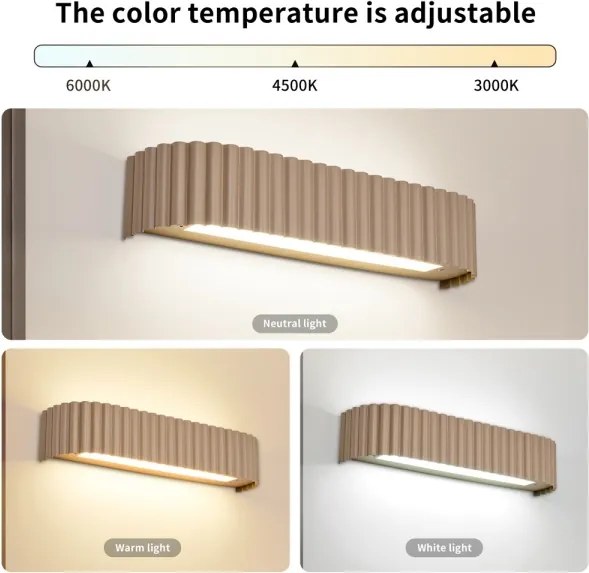 Brilagi - Aplică LED de perete dimabilă FALCON MODERN LED/14W/230V 40 cm bej +cu telecomandă