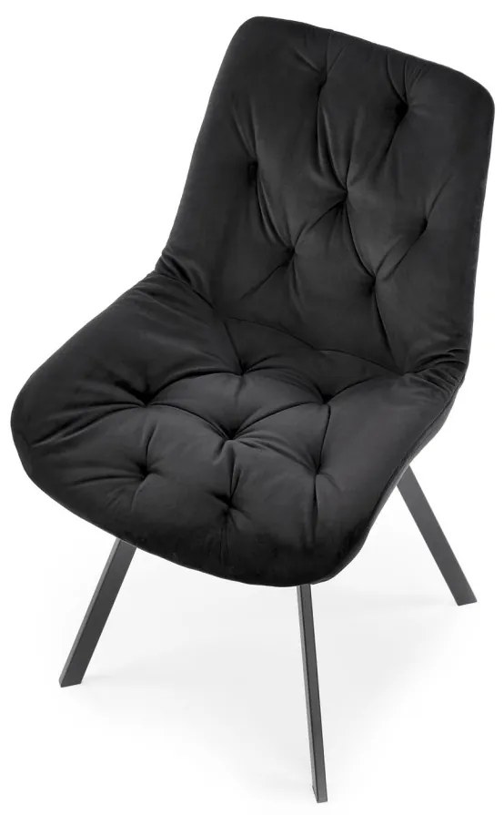 Scaun catifea K519 velvet negru