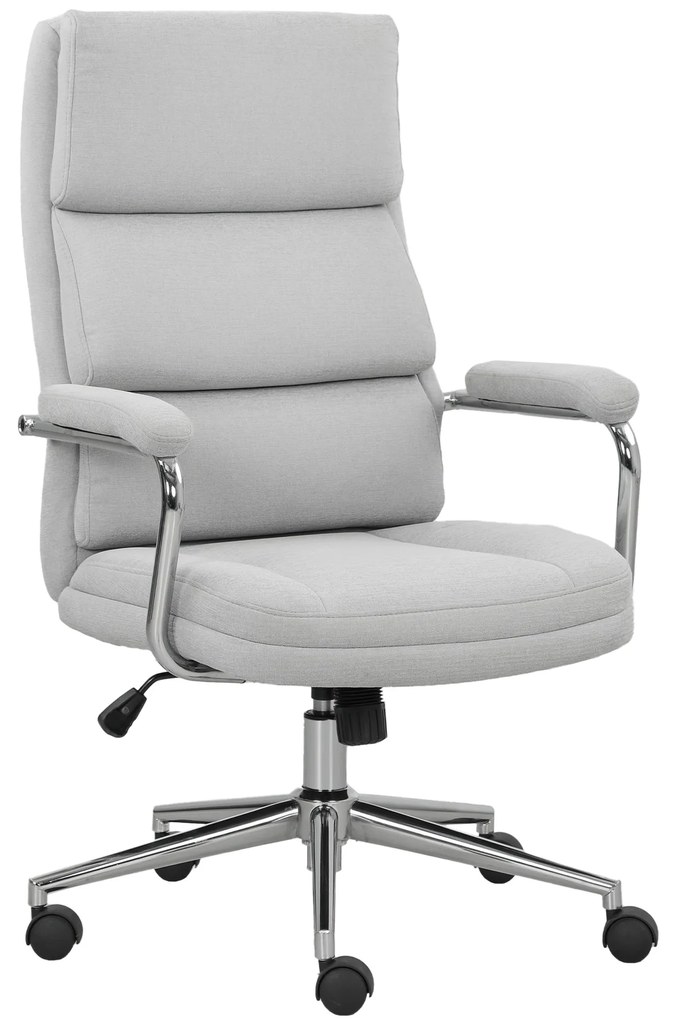 HOMCOM Scaun de birou, scaun de birou ergonomic cu înălțime reglabilă, funcție de meșterire, 62 x 73 x 105-113 cm, gris | Aosom Romania