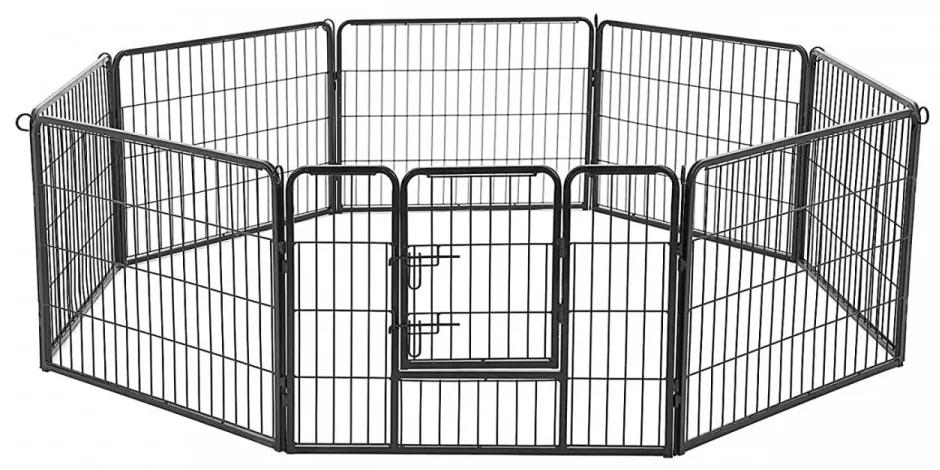 Tarc interior / exterior pentru animale de companie, 77 x 60 cm, metal, negru, Feandrea