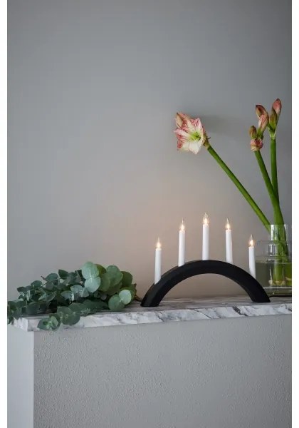 Sfeșnic de Crăciun AVENTO 5xE10/3W/230V negru Markslöjd 705955