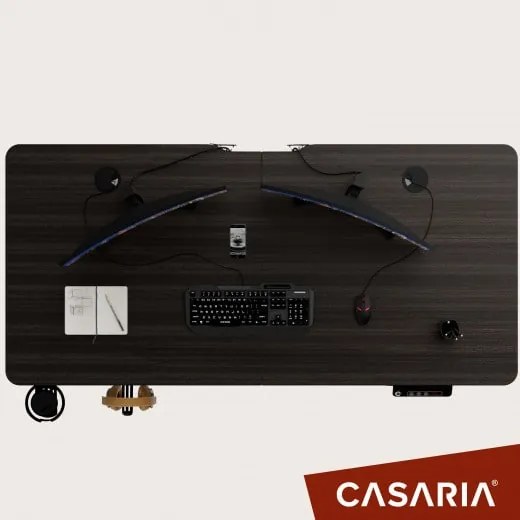 Deuba Birou de birou reglabil pe inaltime maro-140x60x118 cm