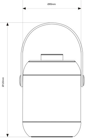 Lampă LED dimabilă de masă exterior Brilliant GEMMA LED/1,9W/5V IP44 alb