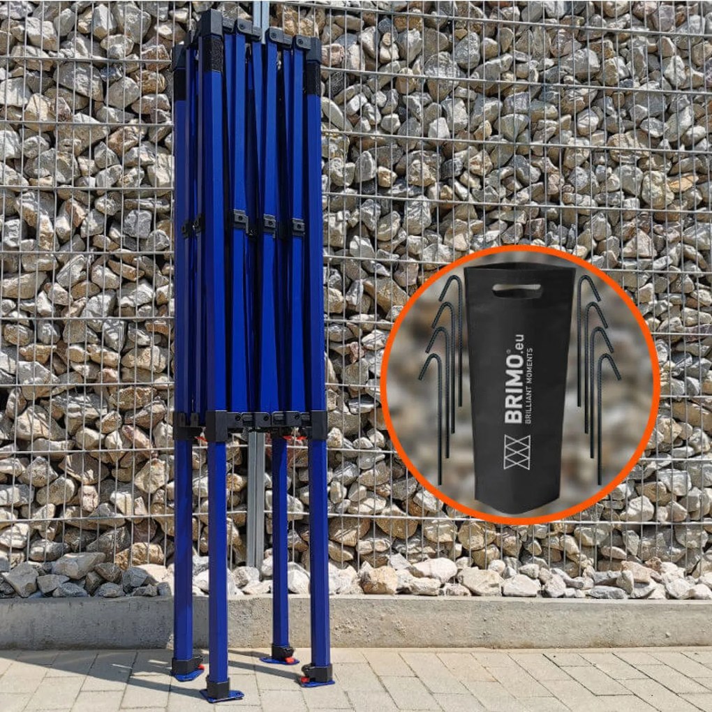 Cort pliabil rapid 2x3 m (3 pereți): Rezistență din oțel pentru comercianții de piață - cu 3 pereți - Verde