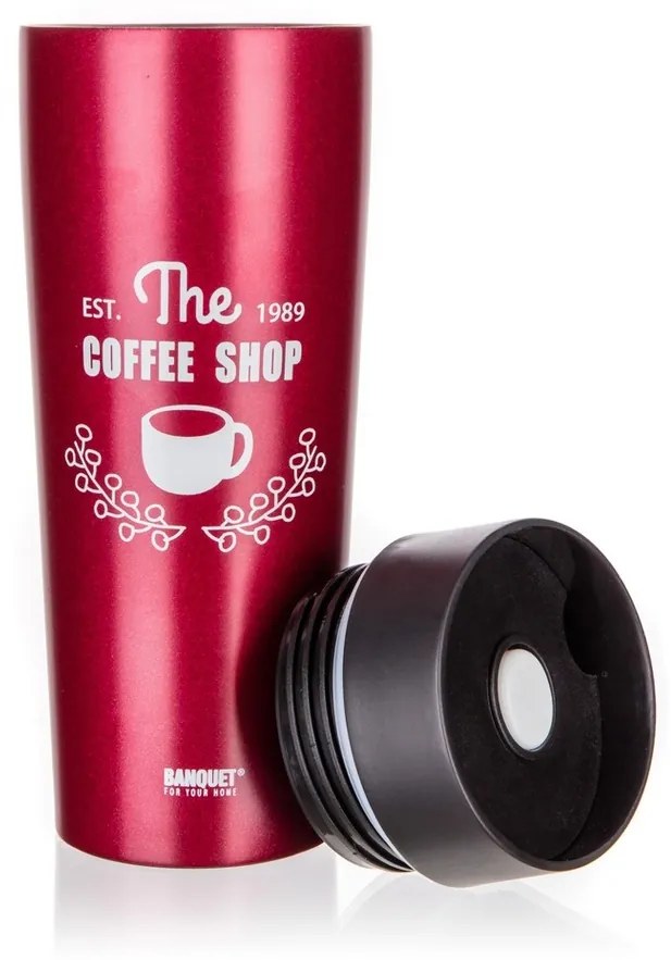 Banquet Cană termică COFFEE 350 ml, vișinie