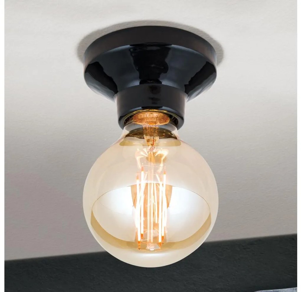 Orion - Plafonieră FROST 1xE27/60W/230V neagră