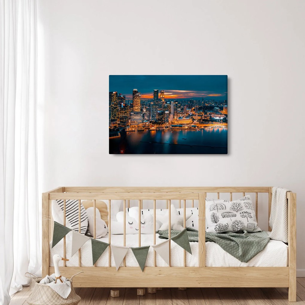 Tablou orașului nocturn (90x60 cm)