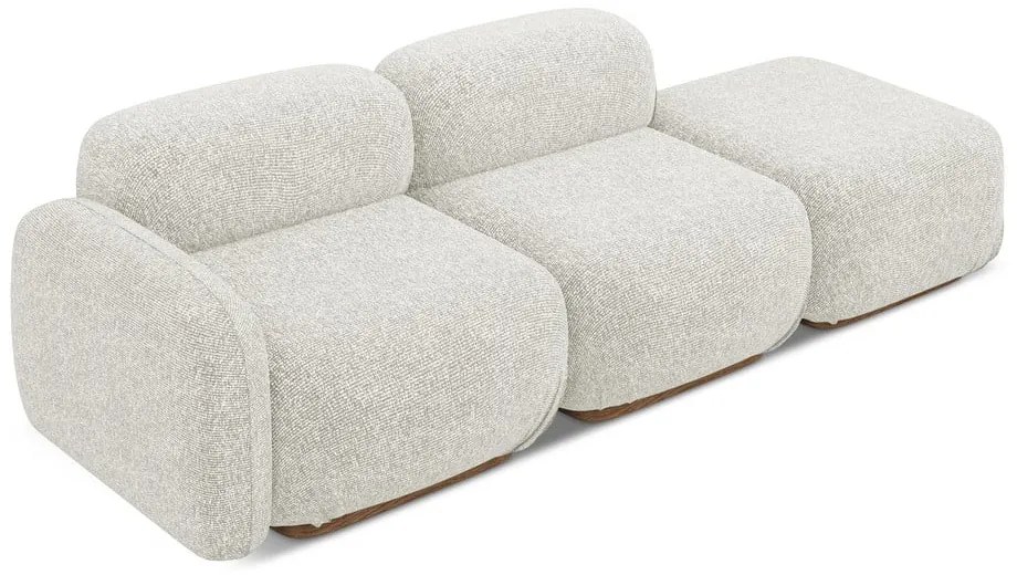 Șezlong modular crem (cu colț pe partea stângă) Ailani – Makamii