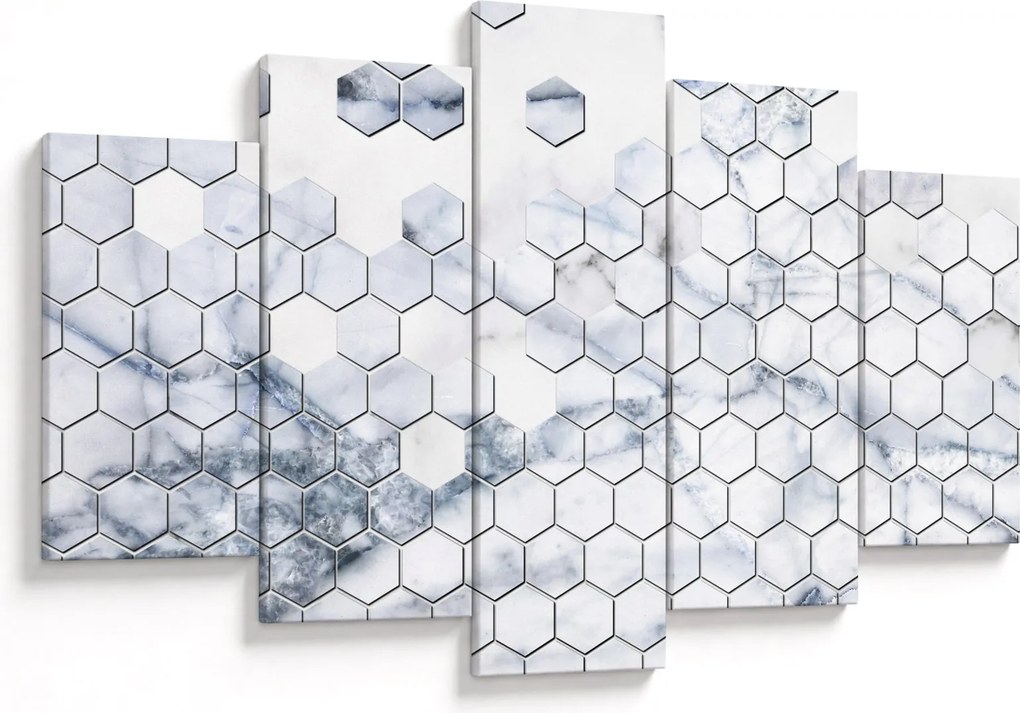 Tablou - Hexagoane marmură (150x105 cm)
