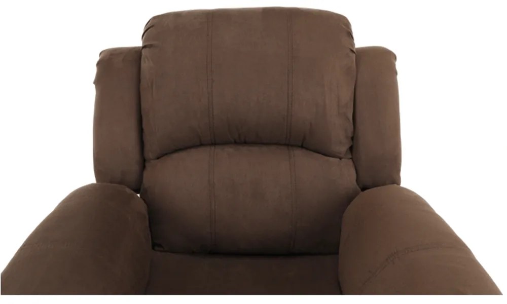 Fotoliu relaxant reglabil -recliner, material maro,Bortis Impex