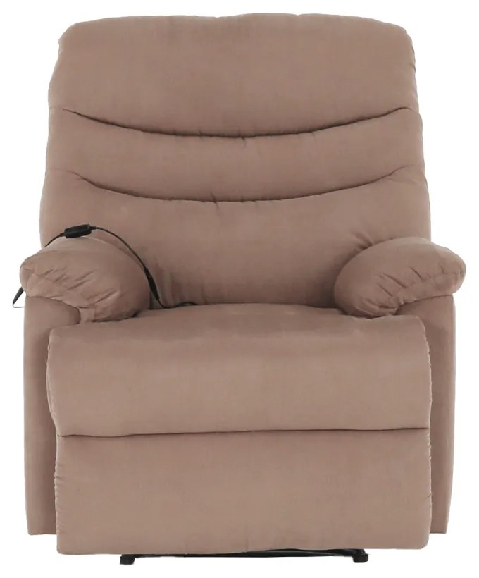 Fotoliu de masaj, reglabil, material textil grej TAUPE, LAMBERT