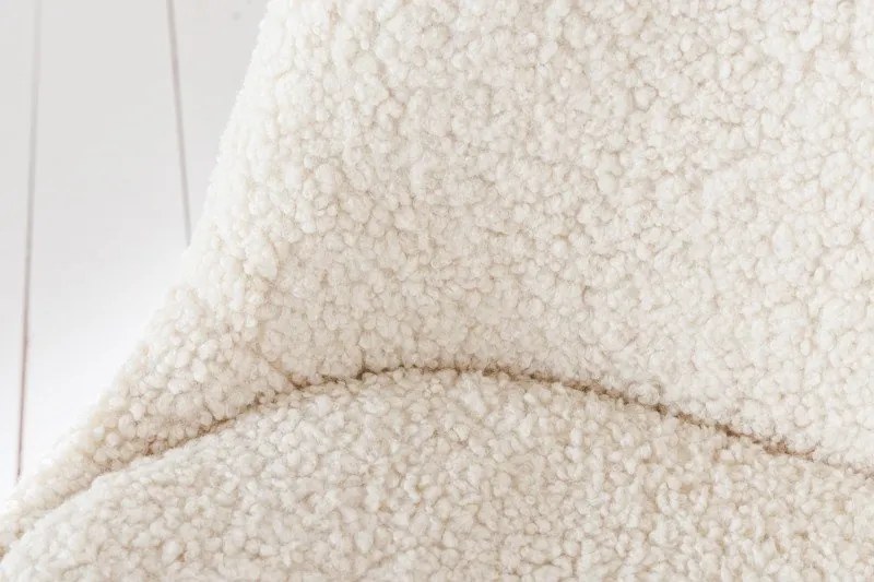 Set 4 scaune moderne Scandinavia boucle crem