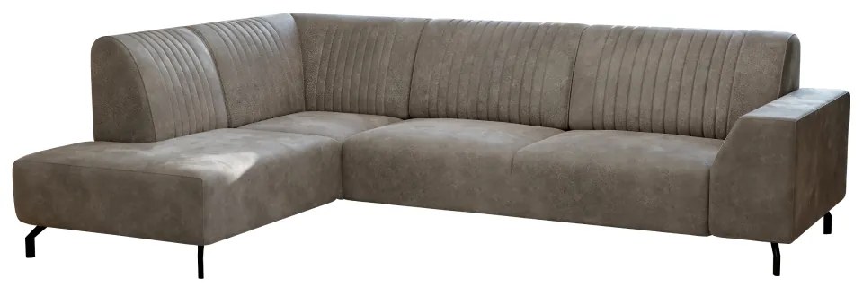 Canapea PRITY maro deschis stânga, 275x200x83 cm