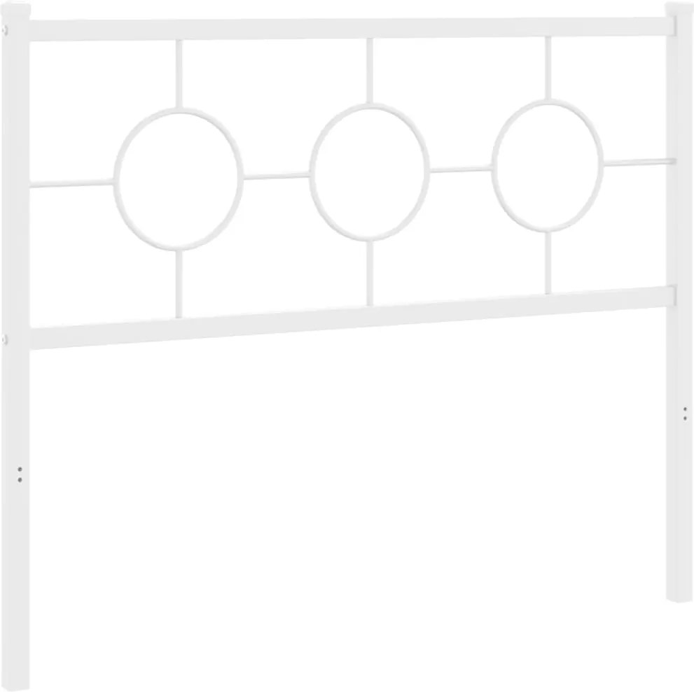 vidaXL Tăblie de pat de schimb metalică, alb, 107 cm