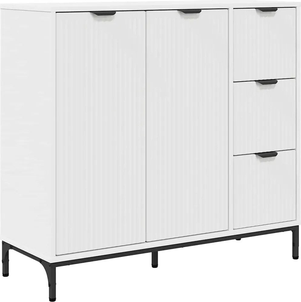 vidaXL Bufet cu sertar Alb 89,5 x 33 x 82 cm Lemn compozit