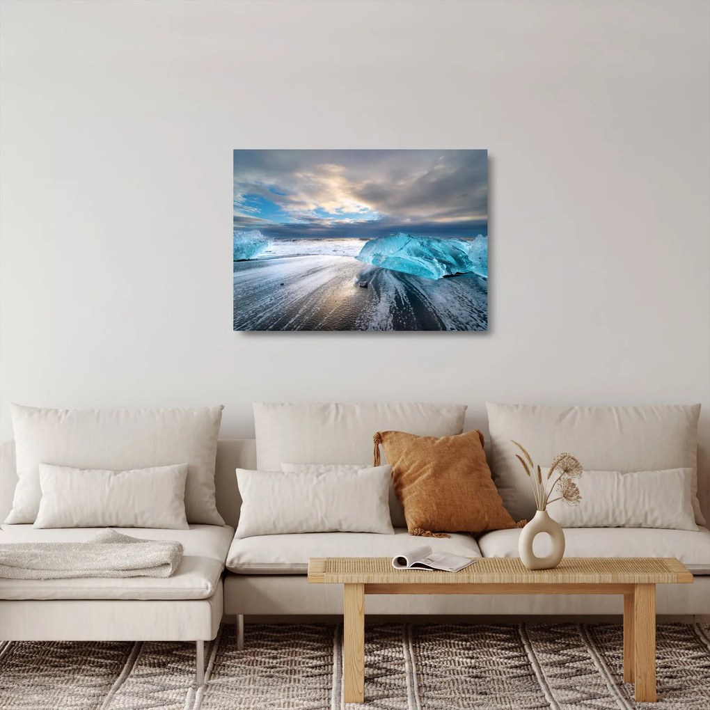 Tablou pe sticlă - Plaja Diamond Beach (70x50 cm)