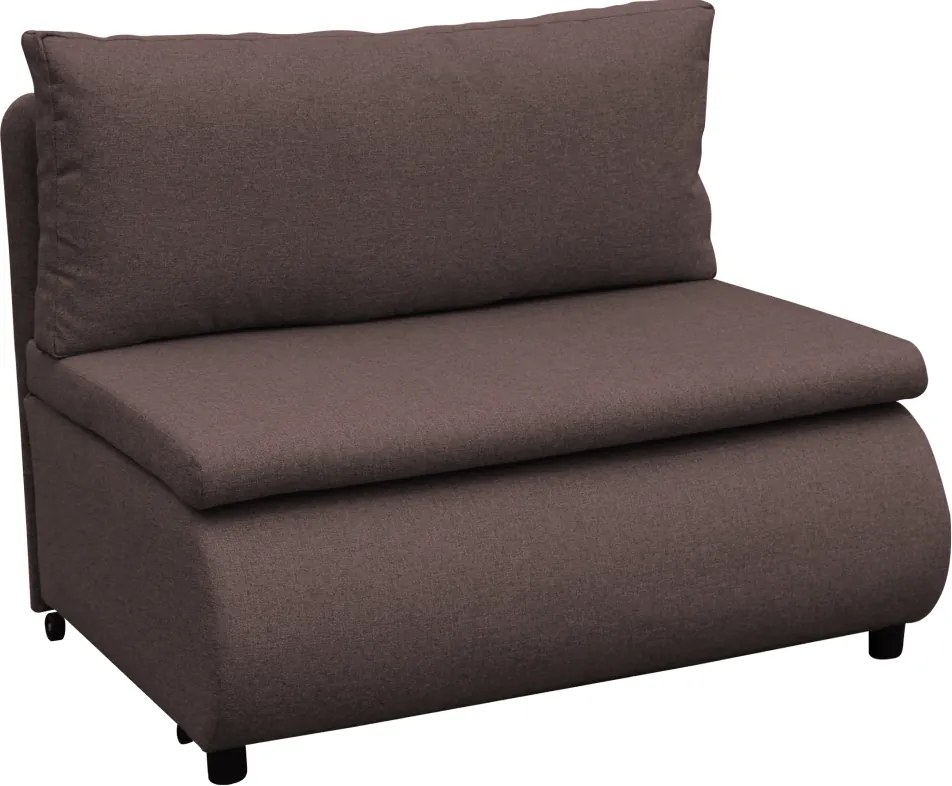 Fotoliu extensibil cu spaţiu de depozitare, maro, FLIK