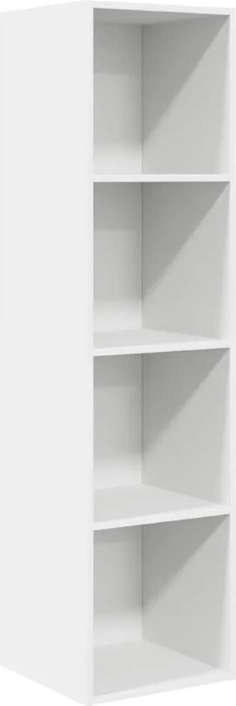 vidaXL Dulap TV montat pe perete, alb, 37x37x142,5 cm, PAL