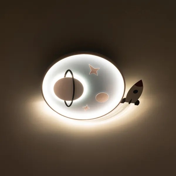 Brilagi Plafonieră LED pentru copii STARSHIP, 64W, 230V, 3000/4500/6000K, albastru