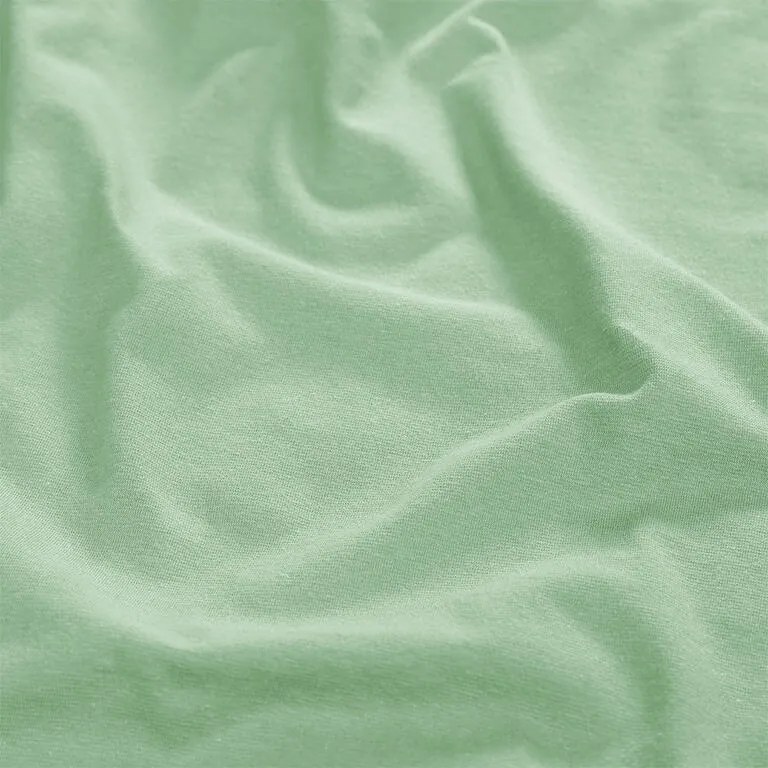 Cearșaf elastic jersey cu elastan verde 180 x 200 cm